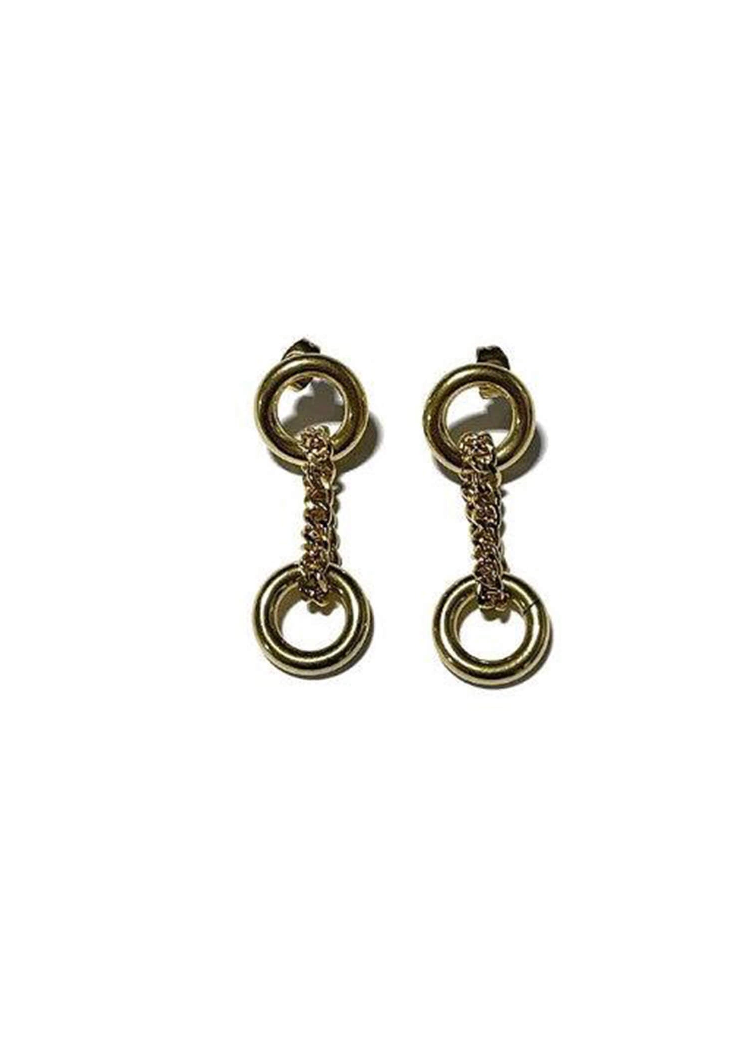 Cassie Chain Drop Earrings - Gold Earrings MerciGrace Boutique.