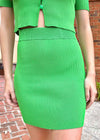 Close To You Mini Skirt - Green Skirt MerciGrace Boutique.