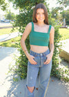Coming In With A Twist Top - Forest Green Tops MerciGrace Boutique.