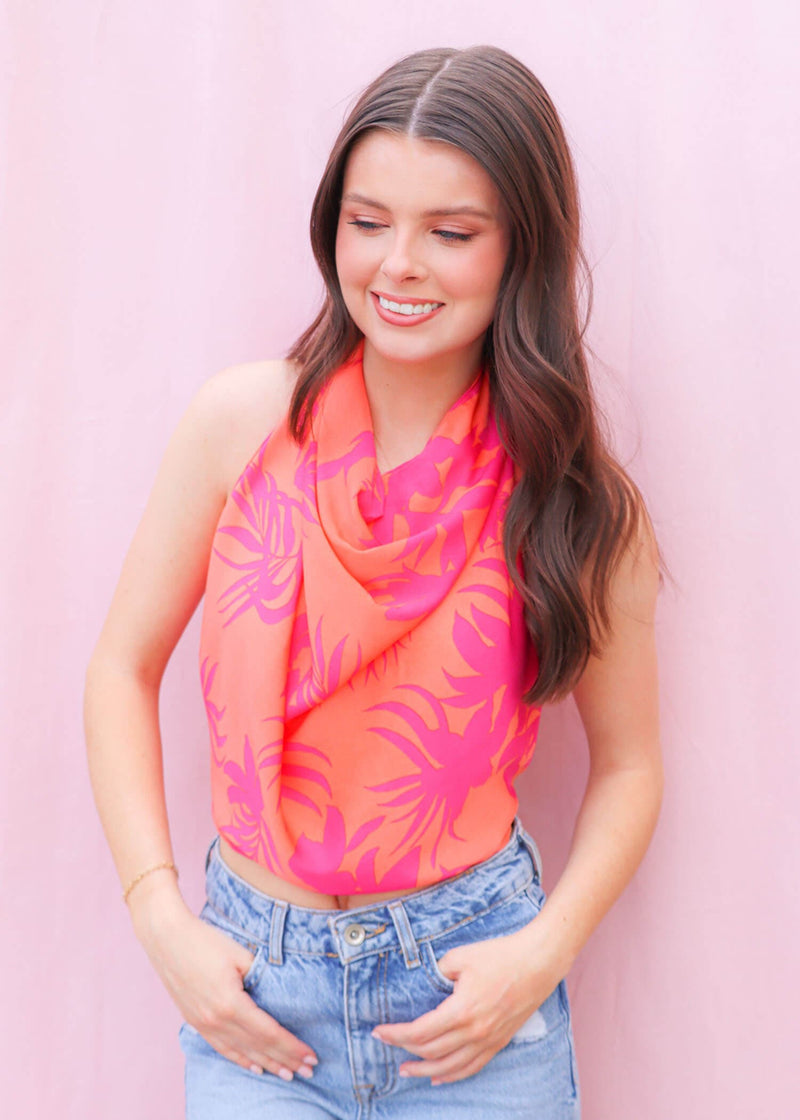 Ready For The Vacay Top - Papaya/Multi Tops MerciGrace Boutique.