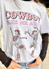 Cowboy Take Me Away Graphic Tee - White T-Shirt MerciGrace Boutique.