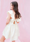 Here I Come Mini Dress - Cream Dress MerciGrace Boutique.