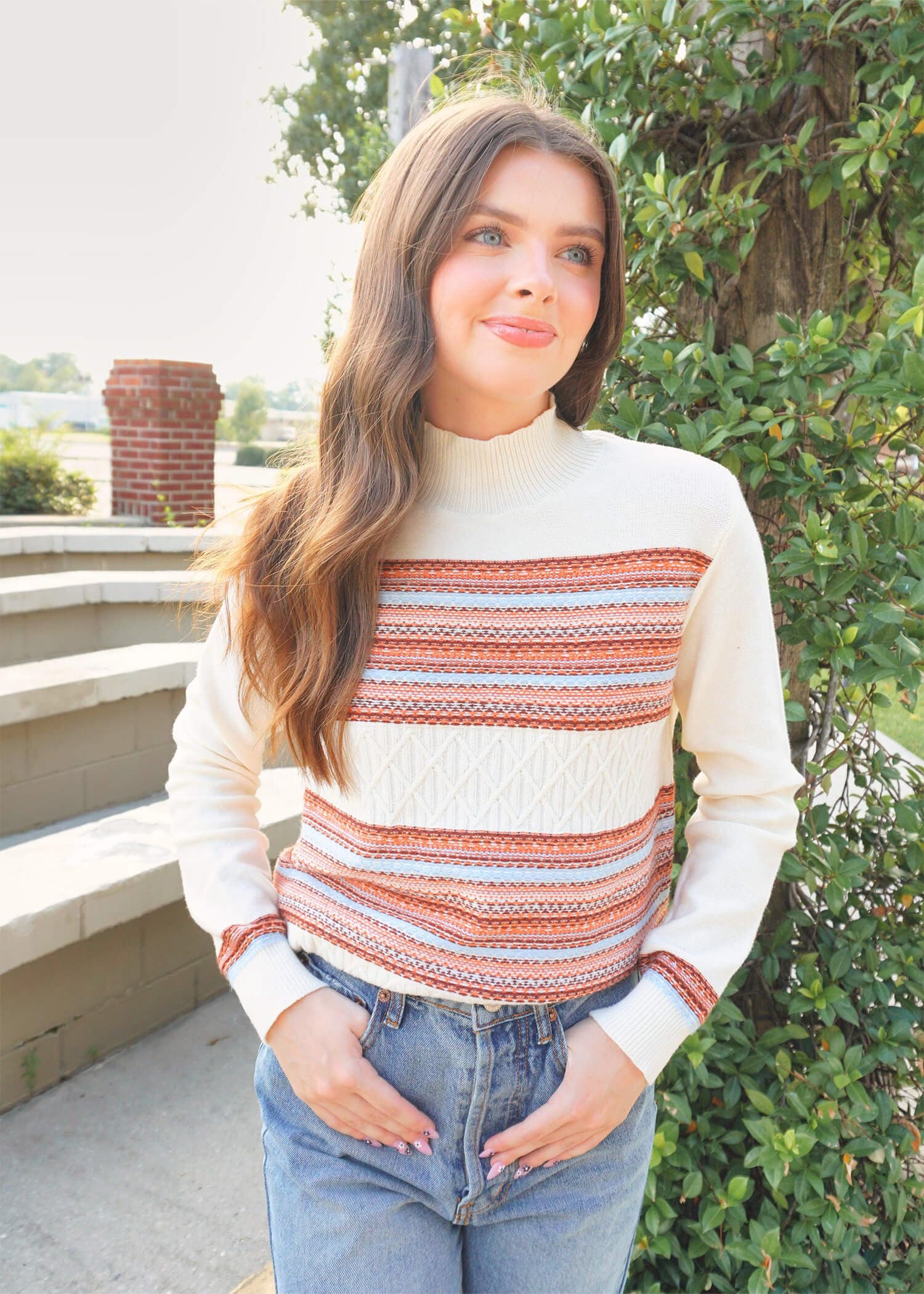 Cuddle Me Up Pullover Sweater - Ivory Tops MerciGrace Boutique.