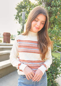 Cuddle Me Up Pullover Sweater - Ivory Tops MerciGrace Boutique.