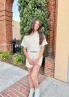 Cuddle Me Up Shorts - Cream Shorts MerciGrace Boutique.