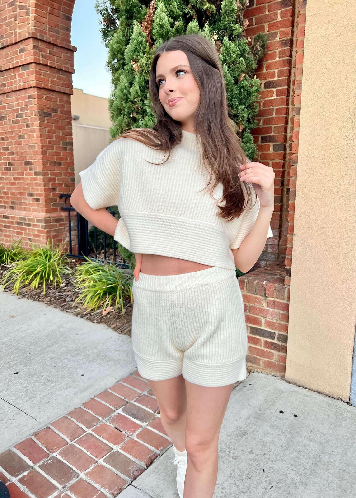 Cuddle Me Up Top - Cream Tops MerciGrace Boutique.
