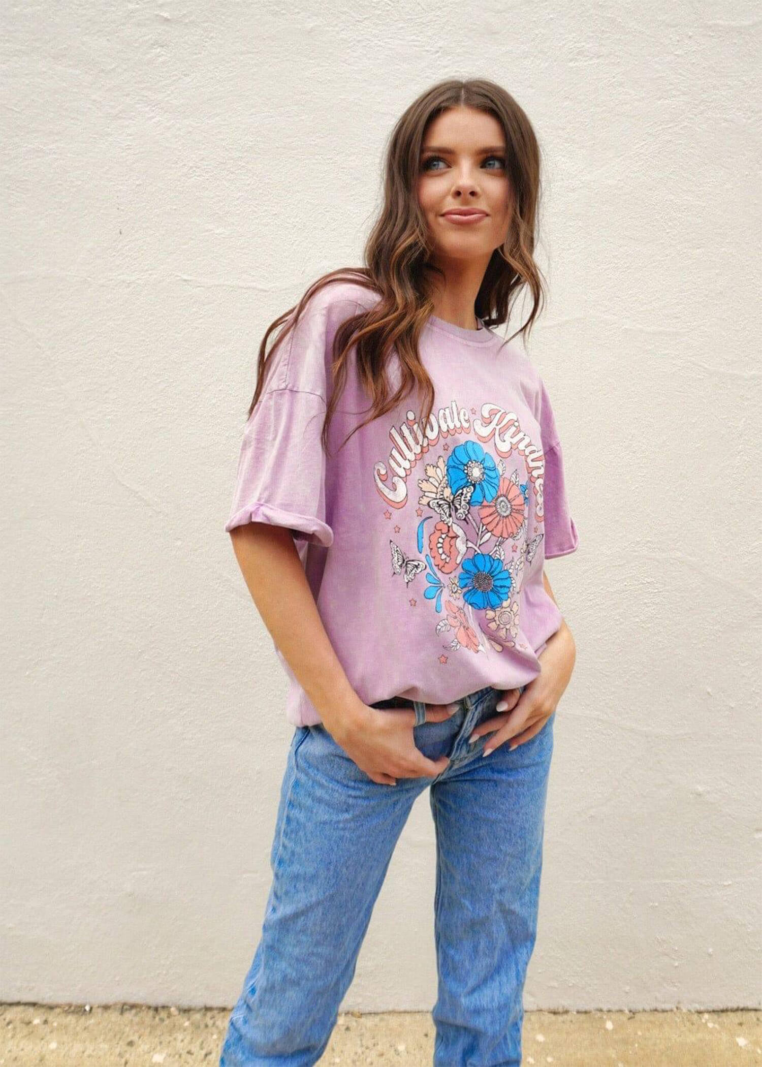 Cultivate Kindness Tee - Lilac T-Shirt MerciGrace Boutique.