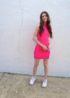 Distressed Love Mini Dress - Pink Dress MerciGrace Boutique.