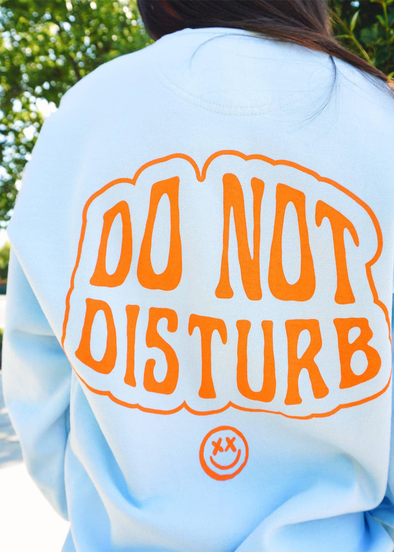 Do Not Disturb Sweatshirt - Blue/Orange Sweatshirt MerciGrace Boutique.