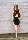 Don't Wait Up Mini Dress - Black Dress MerciGrace Boutique.