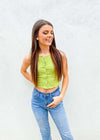 Edgin' For It Tank - Green Tops MerciGrace Boutique.