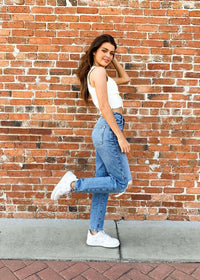 Edgin' Through Tank - Ivory/Mint Tops MerciGrace Boutique.