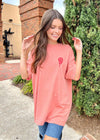 Everything Will Be Okay Graphic Tee - Coral T-Shirt MerciGrace Boutique.