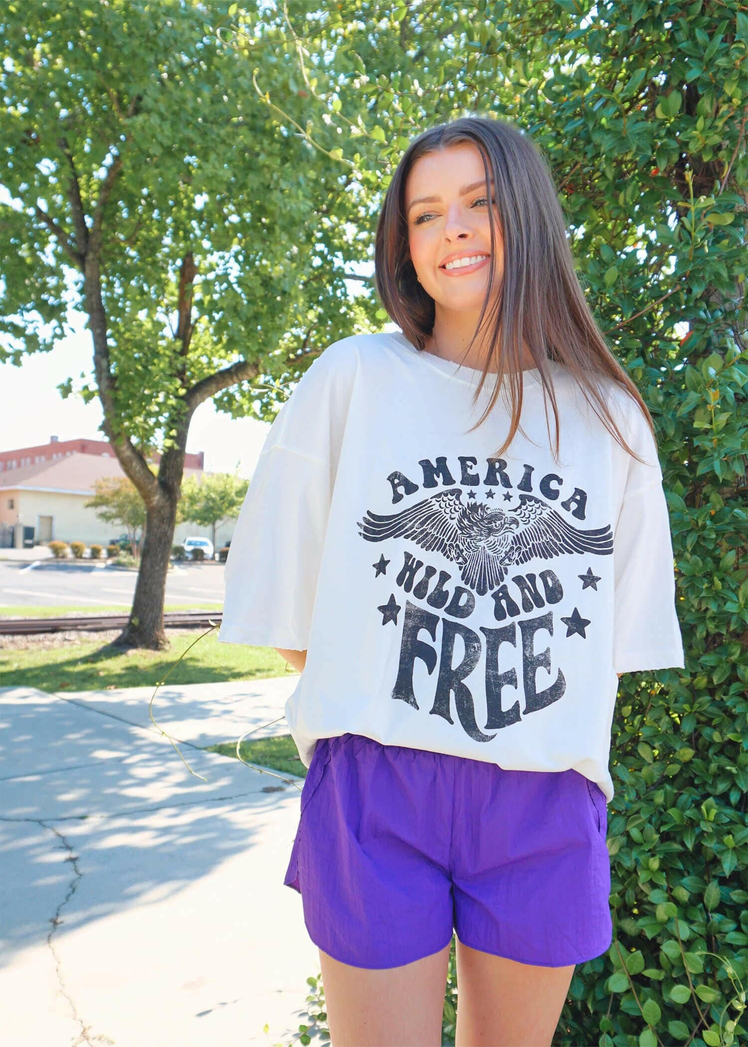 Feeling Free Shorts - Purple Shorts MerciGrace Boutique.