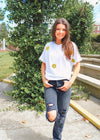 Feeling Happy Tee - White T-Shirt MerciGrace Boutique.