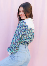 Spring Is Calling Top - Navy Multi Tops MerciGrace Boutique.