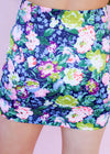 Blossoms Are Here Mini Skirt - Navy Multi Skirt MerciGrace Boutique.