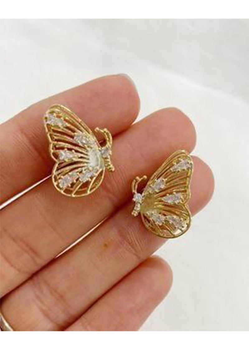 Flutter Me Away - 14k Gold Plated Earrings MerciGrace Boutique.