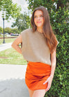 Forever A Classic Sweater Vest - Tan Sweater MerciGrace Boutique.