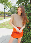 Forever A Classic Sweater Vest - Tan Sweater MerciGrace Boutique.