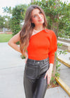 Forever On Top Sweater - True Red Sweater MerciGrace Boutique.