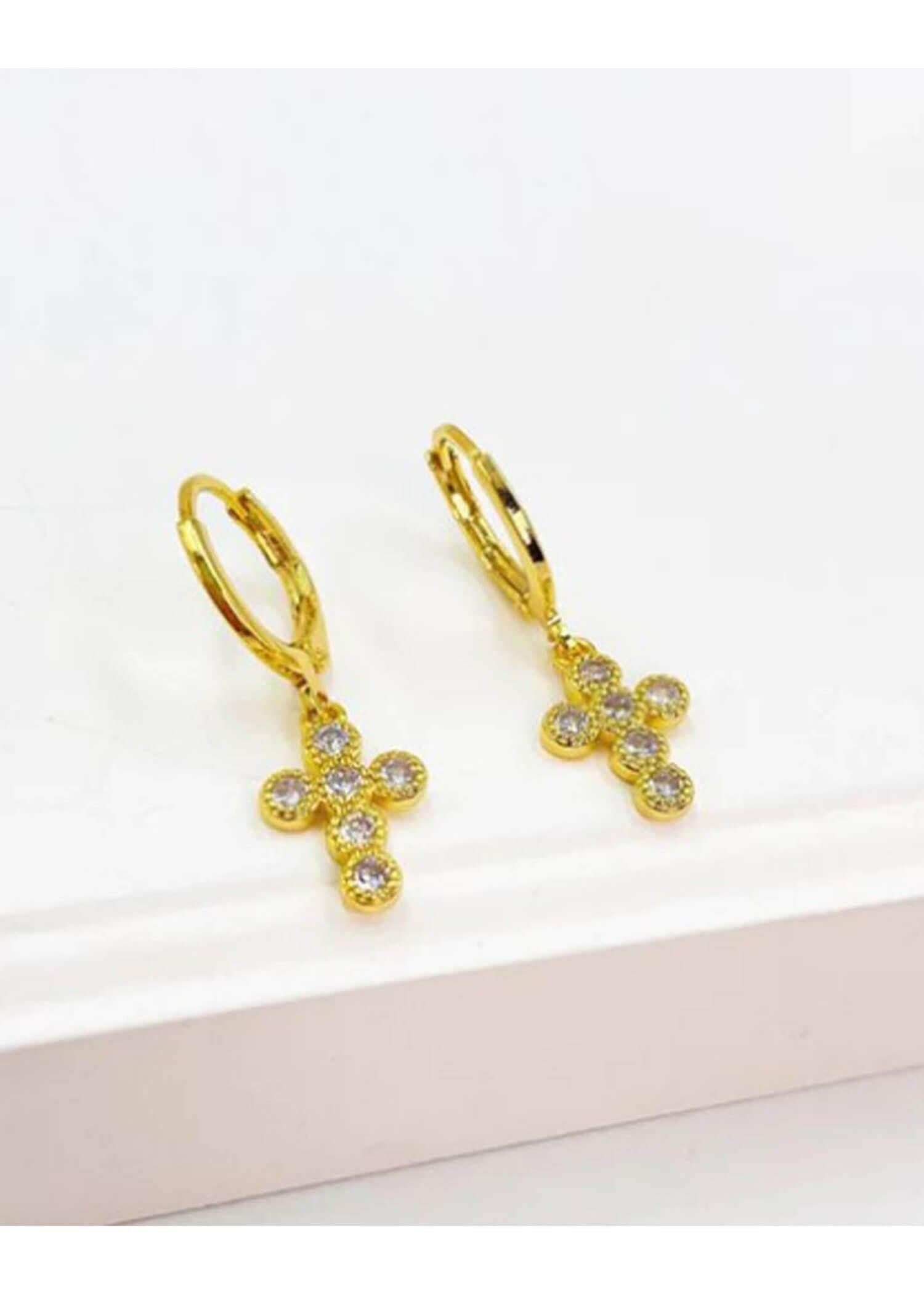 Forever Worshiping Mini Huggies - Gold Earrings MerciGrace Boutique.