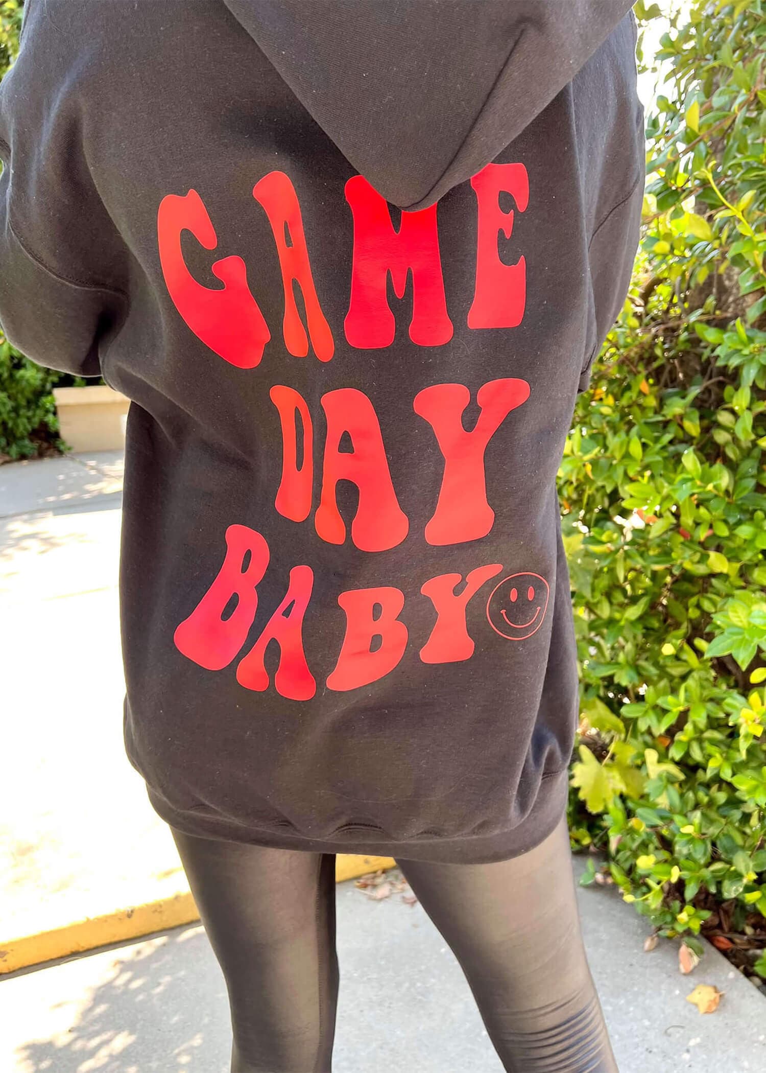 Game Day Baby Hoodie  - Black Hoodie MerciGrace Boutique.