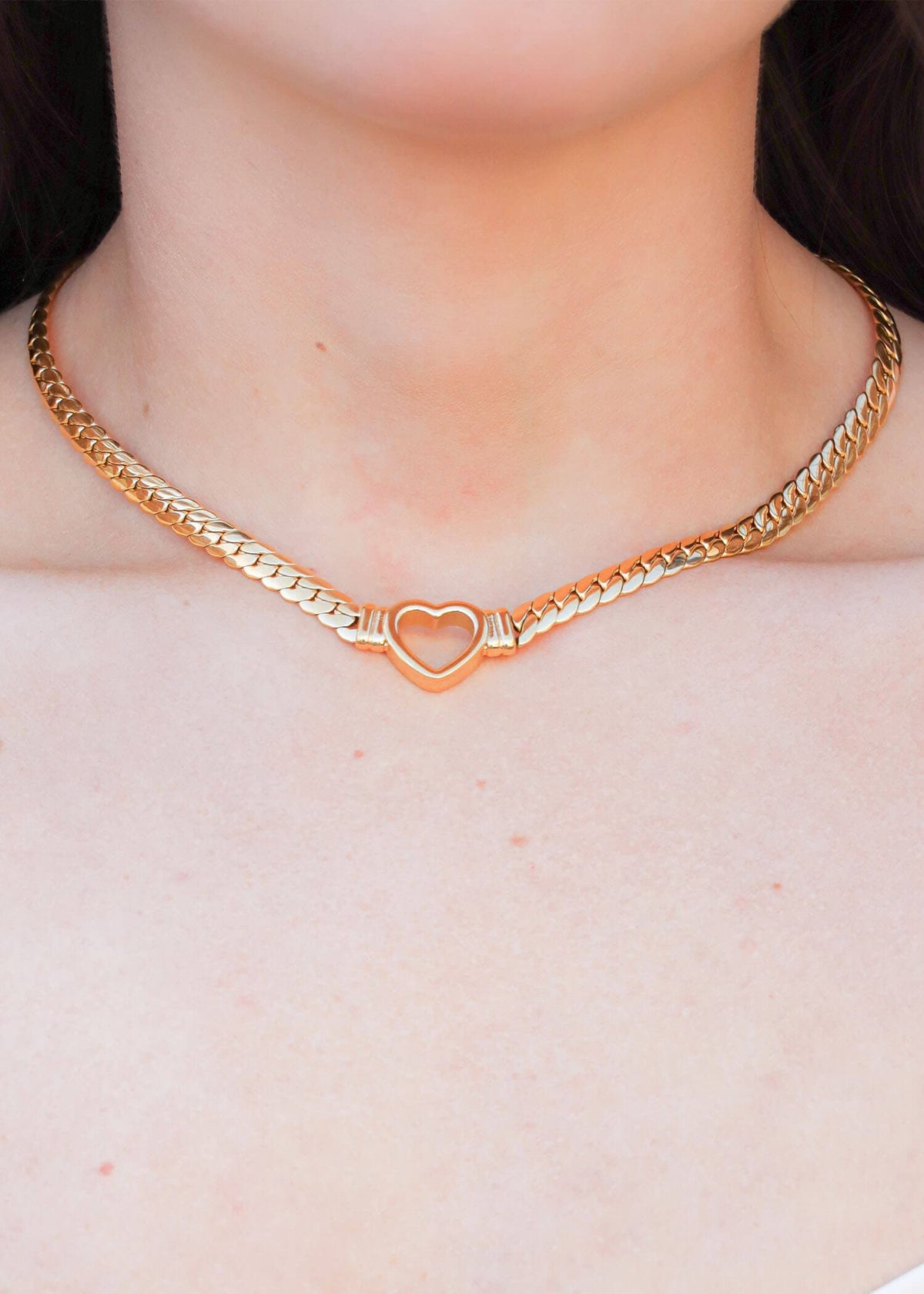 Heart Of Gold Necklace - Gold Necklace MerciGrace Boutique.