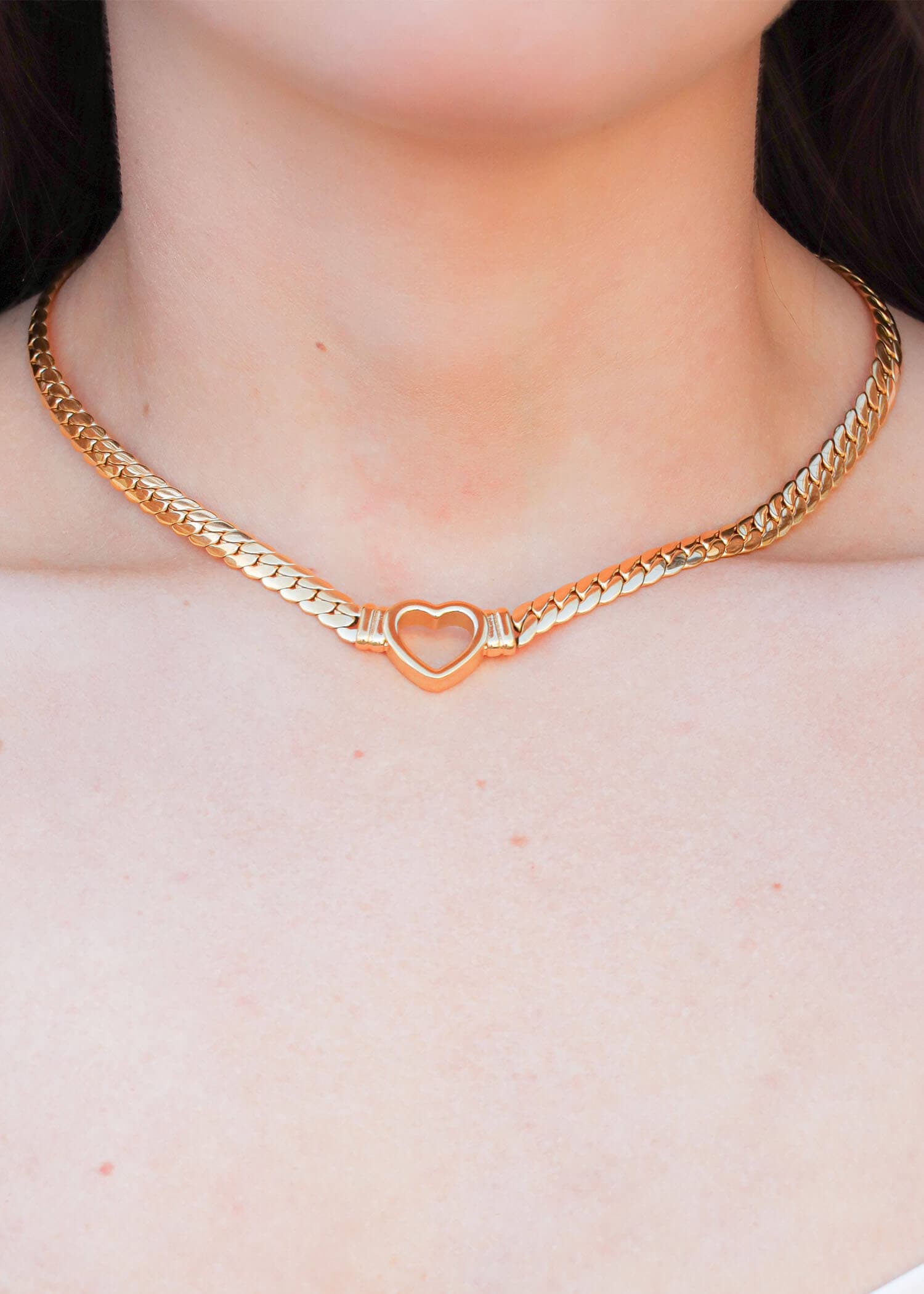 Heart Of Gold Necklace - Gold Necklace MerciGrace Boutique.