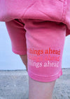 Great Things Ahead Shorts  - Red Shorts MerciGrace Boutique.