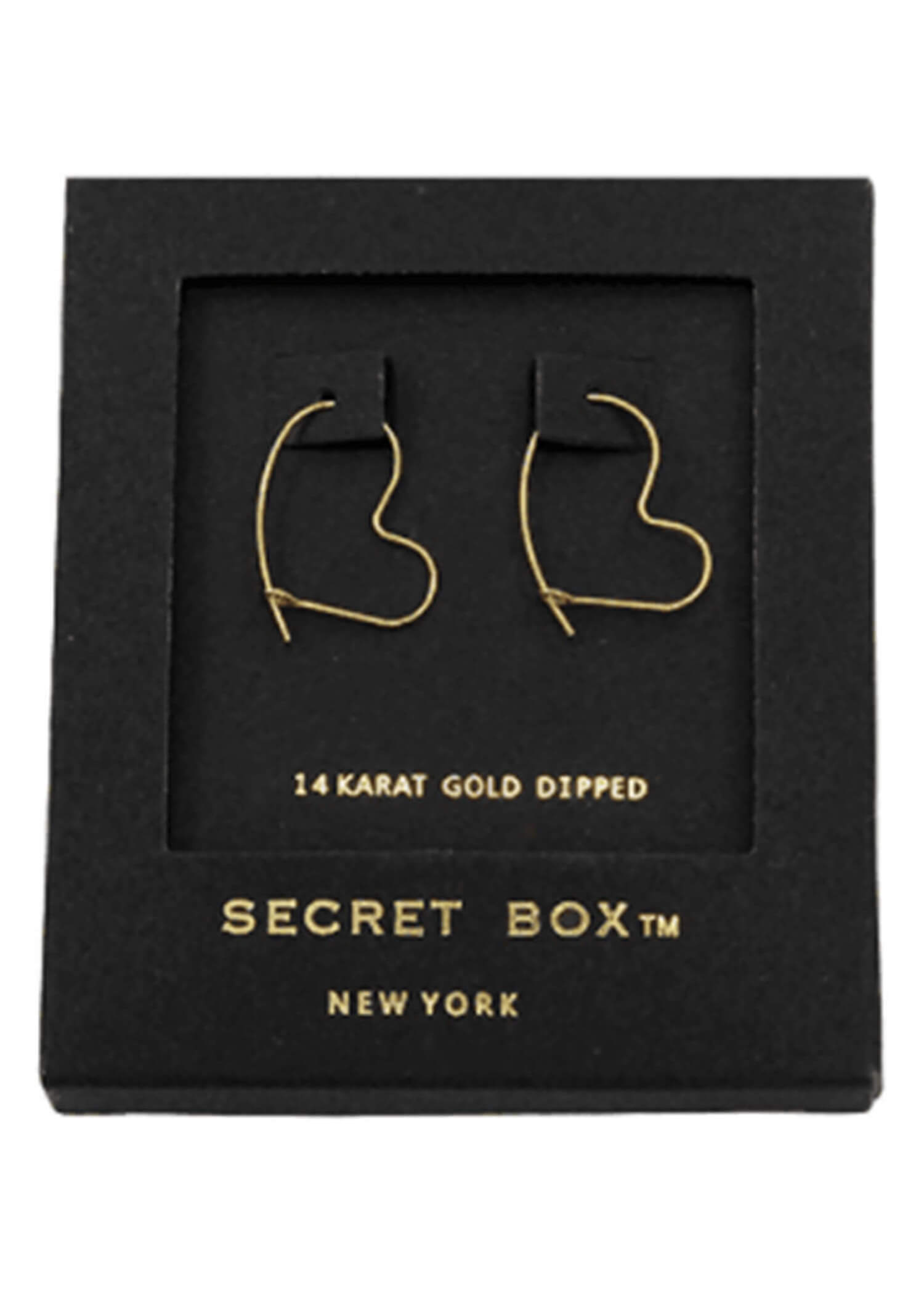 Heart Hoop Earrings - Gold/14kt Dipped Earrings MerciGrace Boutique.