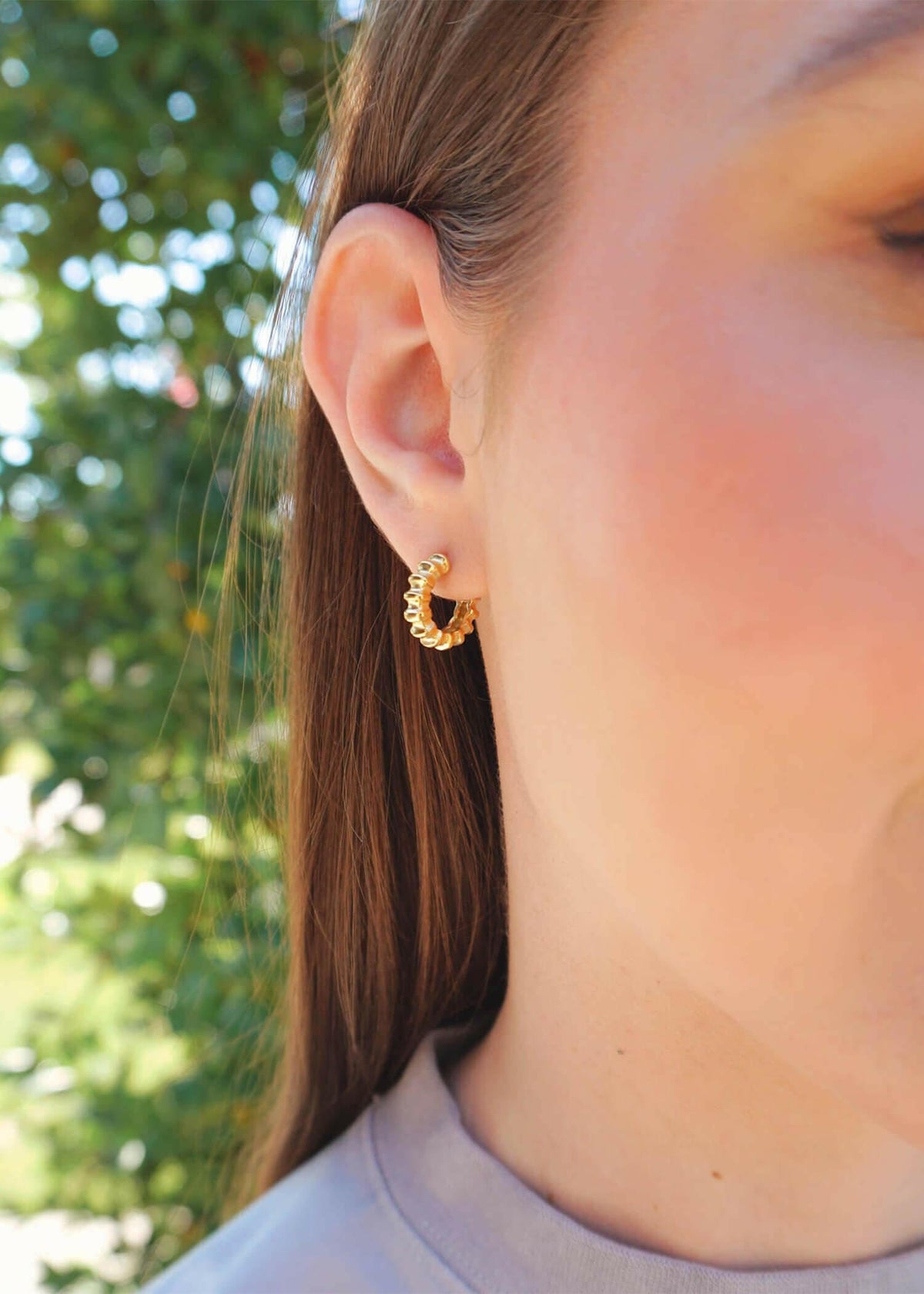 Here For The Classics Baby Hoops - Gold Earrings MerciGrace Boutique.