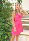 Here For The Elegance Mini Dress - Hot Pink Dress MerciGrace Boutique.