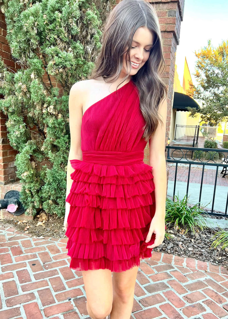Here For The Holidays Dress - Cherry Dress MerciGrace Boutique.