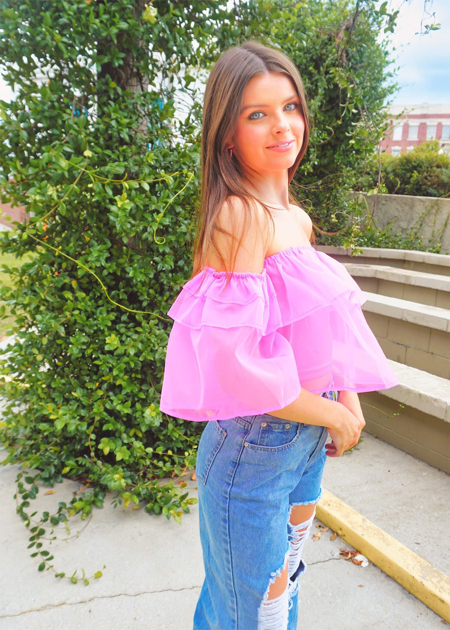 Here To Stand Out Top - Barbie Pink Tops MerciGrace Boutique.