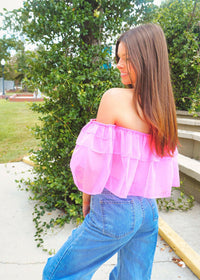 Here To Stand Out Top - Barbie Pink Tops MerciGrace Boutique.