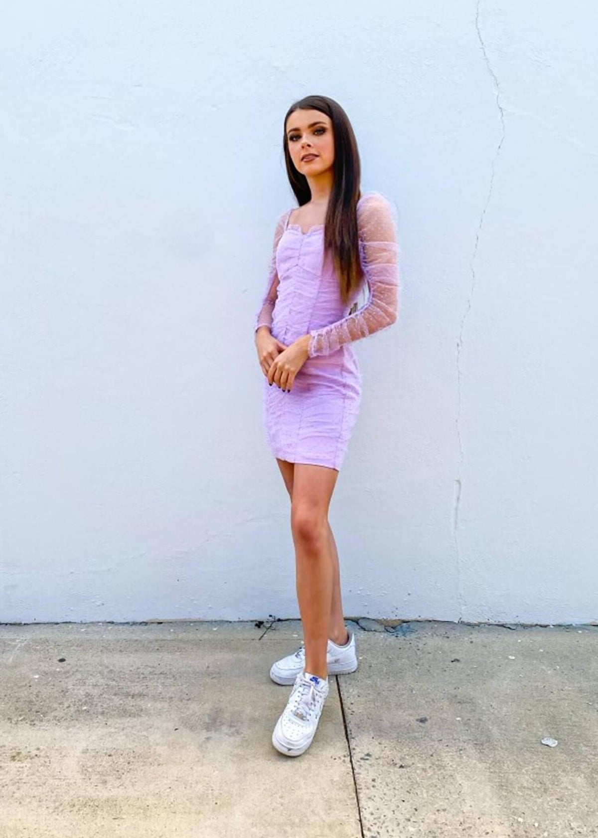 Here With You Mini Dress - Purple Dress MerciGrace Boutique.