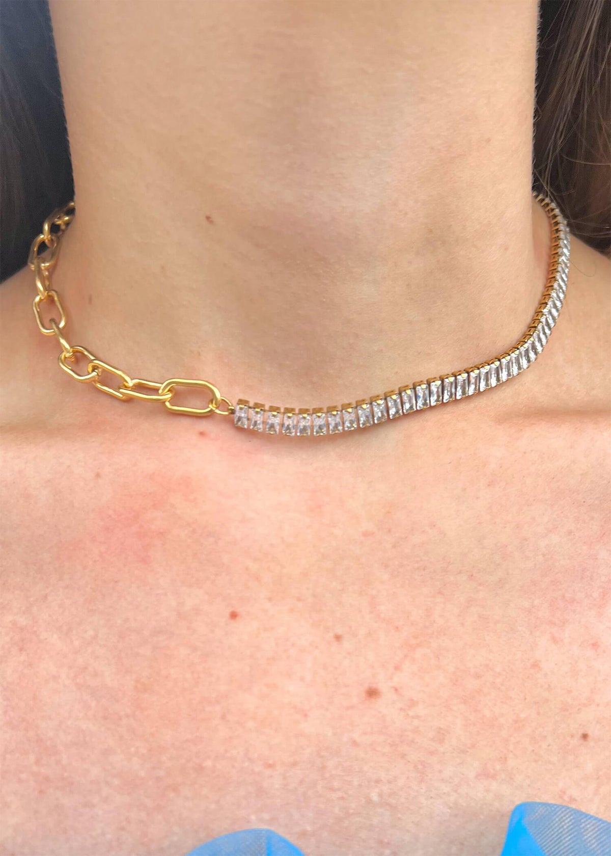 High Bar Necklace - Gold Necklace MerciGrace Boutique.