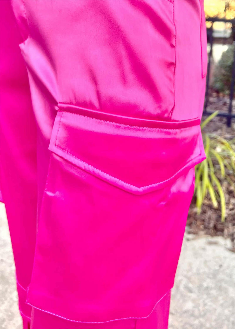 How It Should Be Cargo Pants - Pink Pants MerciGrace Boutique.