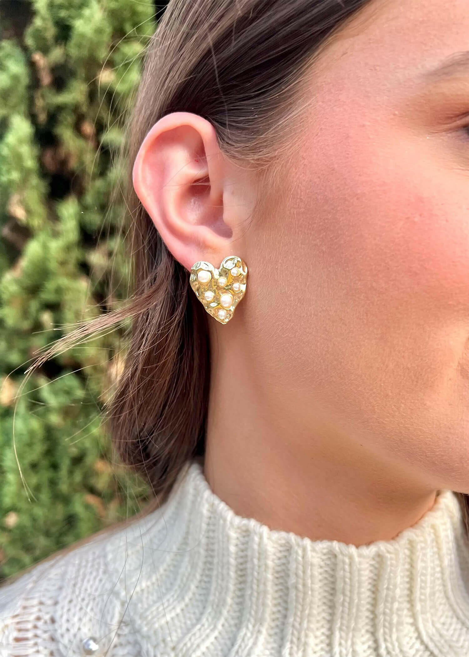 I Love You Earrings - Gold Earrings MerciGrace Boutique.