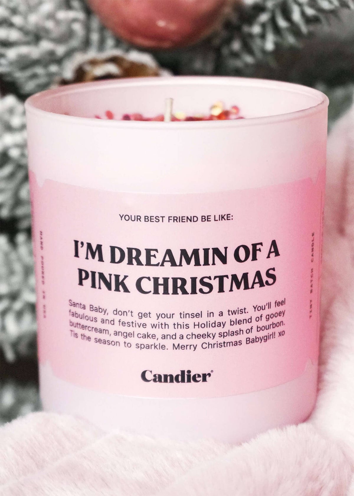 I'm Dreaming Of A Pink Christmas Candle Candles MerciGrace Boutique.