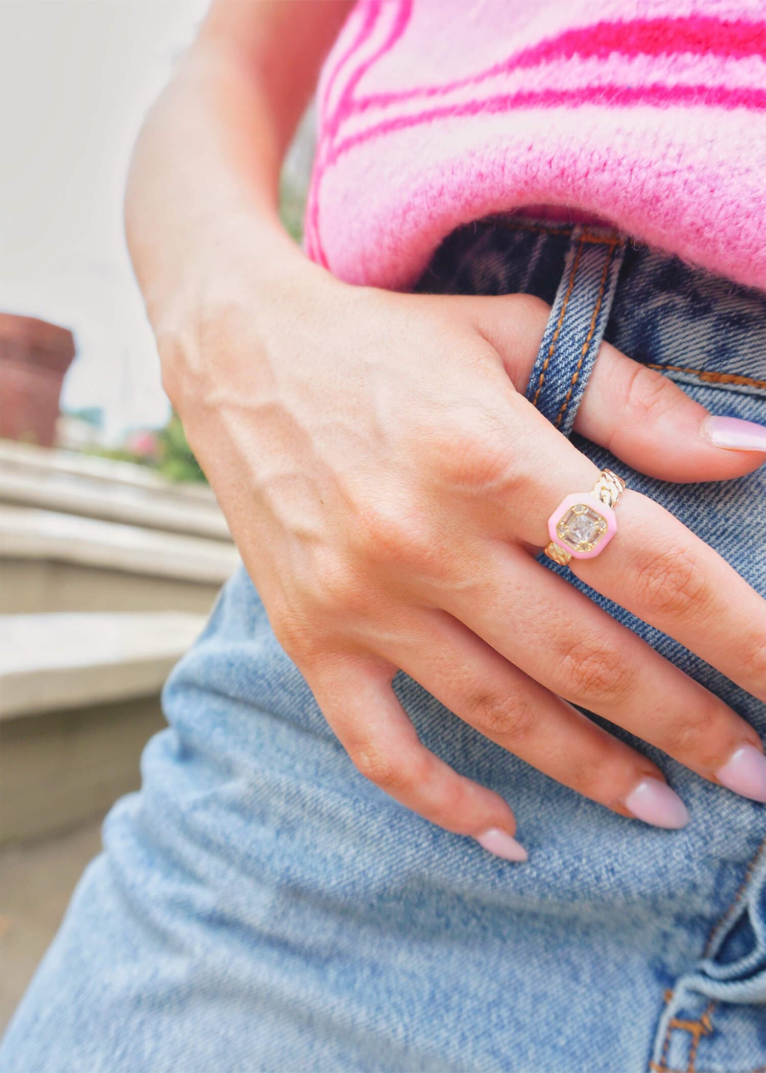 Just Because Ring - Pink Ring MerciGrace Boutique.
