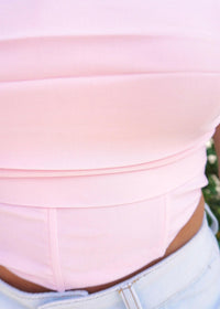 Just Doing Me Corset Top - Pink Tops MerciGrace Boutique.