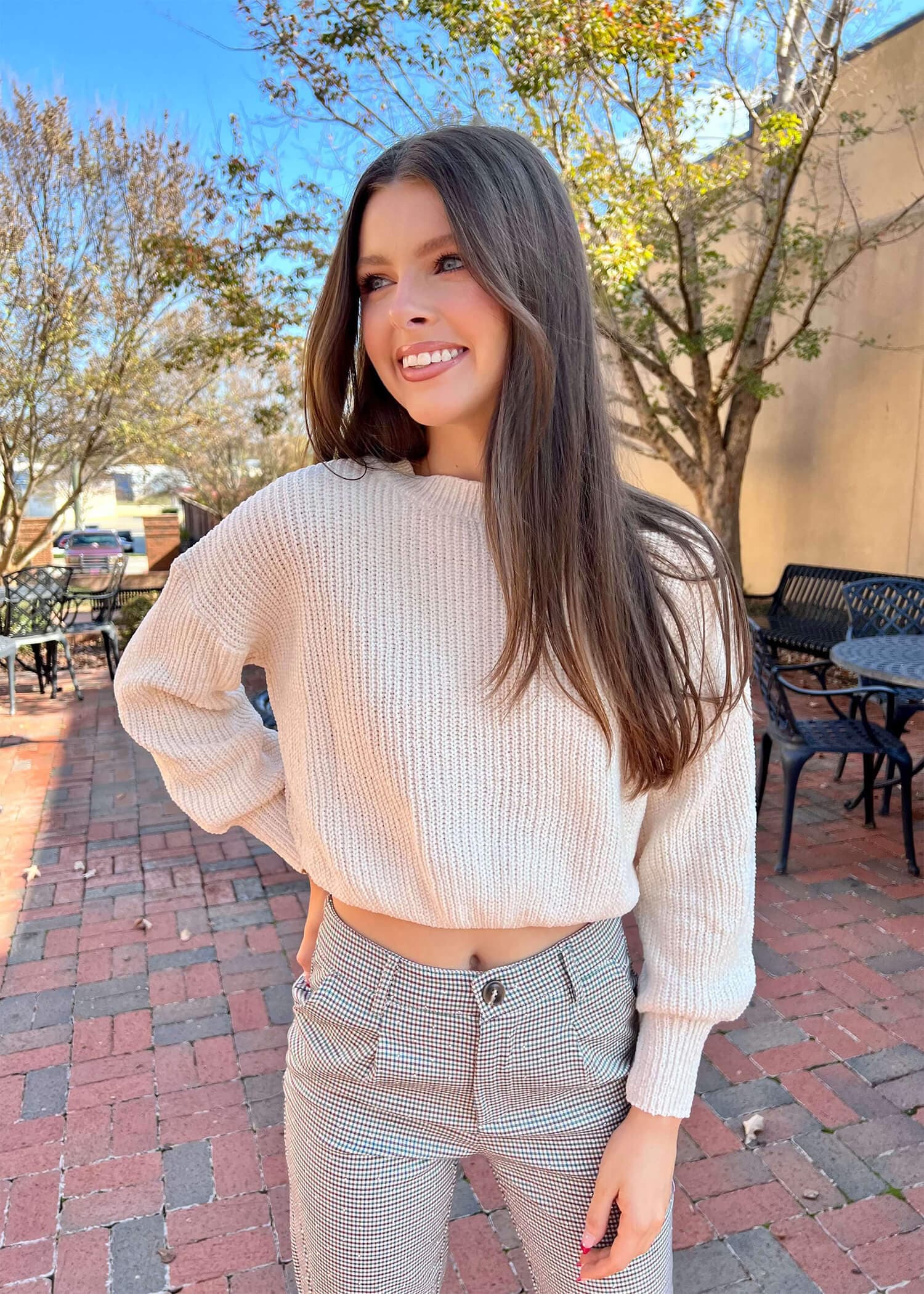 Just The Basics Sweater - Cream Sweater MerciGrace Boutique.