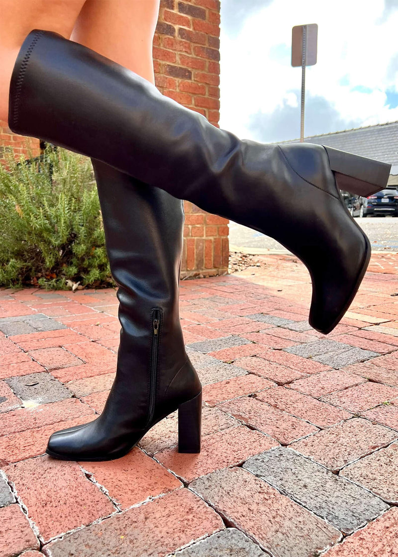 Keep On Going Boots - Black Shoes MerciGrace Boutique.