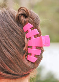 Can’t Break Me Large Hair Clip - Hot Pink Hair Clips MerciGrace Boutique.
