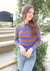 Let's Be Different Sweater - Multi Blue Sweater MerciGrace Boutique.