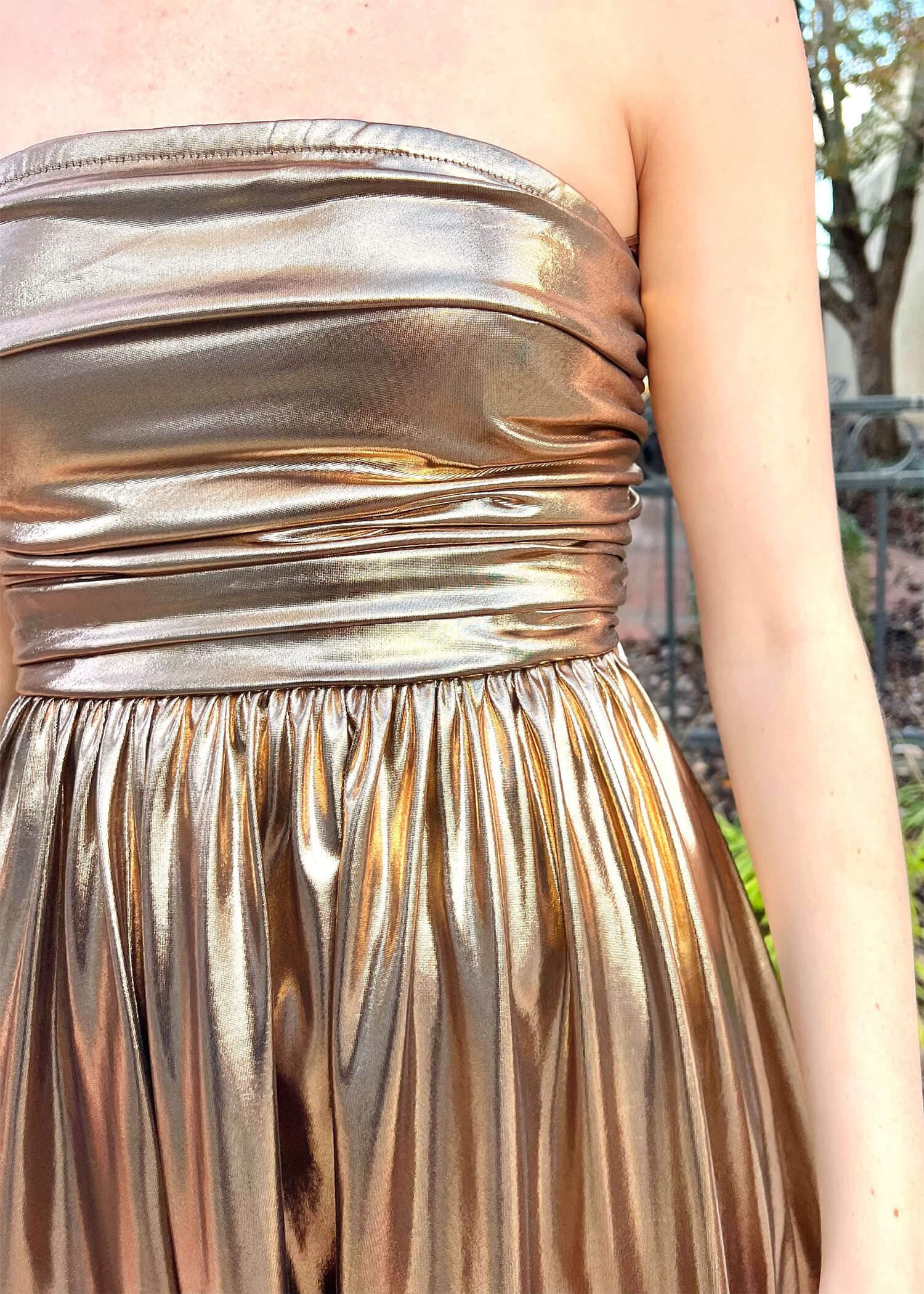 Life Of The Party Mini Dress - Gold Dress MerciGrace Boutique.