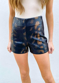 Livin' For It Shorts - Black/Gold Shorts MerciGrace Boutique.