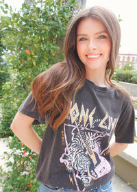Long Live Rock n Roll Tee - Vintage Black T-Shirt MerciGrace Boutique.